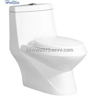 HT153 wc washdown one piece toilet with flush mechanism