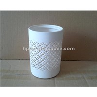 Hand Cutting Ceramic Candle Jar, Tealight Holder