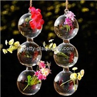 Creative Hanging Style Glass Vase Glass Terrarium with 3 globes connecting