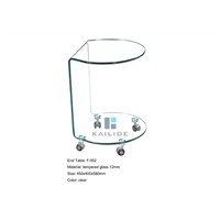Hot sale clear glass side end table furniture chinese manufacturer