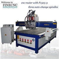 JM1325 cnc router wood working machine with 3 heads
