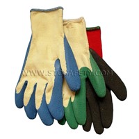 Latex coated gloves for gardeing