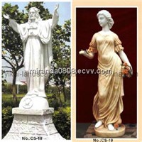 Women Jesus Carving Stone Statue