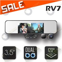 Newest 3.5 inch dual camera driving recoder HD G-Sensor night vision DVR-RV7