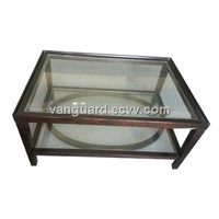 Wooden Glass Occasional Table