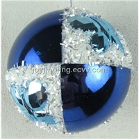 Partial shiny ball hanging ornament