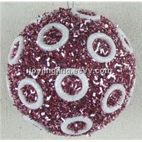 Pink Christmas ball with rings