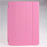 Pink Single Front Leather Smart Cover for iPad Air w/ Tri-fold Stand