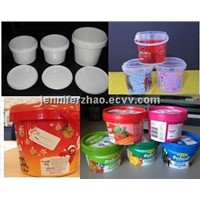 Plastic Bucket with Colorful Printings, PP Containers, In Mould Labeling