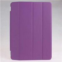 Purple  Single Front Leather Smart Cover for iPad Air w/ Tri-fold Stand