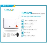 Quad band GSM home security alarm system &amp;amp; home security system with remote control GM02N