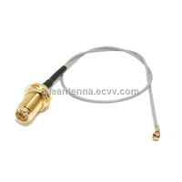 RF cable assembly with SMA connector