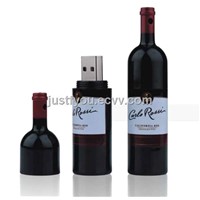 Red Wine Bottle Custom USB Disk Memory Flash Drive 1g/2g/4g/8g