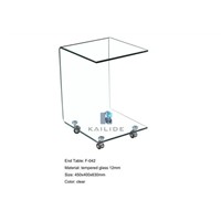 Top Grade Clear glass end table furniture chinese manufacturer factory