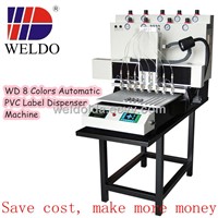 WD 8 colors automatic soft pvc label dispensing  machine