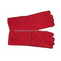 Welding Protection Red  Leather Safety Welding Gloves