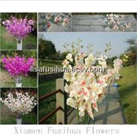 White,Silk Single Orchid Branch, Artificial Wedding Flowers, Silk flowers