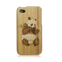 Wooden Carved Hard Case Cover For iPhone 4 4S