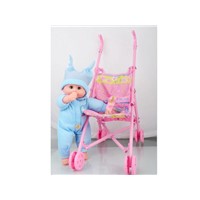 baby stroller with 12&amp;quot;doll with music
