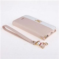 creamy white Horizontal Leather Case for iPhone 5G/5S