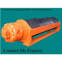 customized design hydraulic winch with double drum