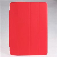 for iPad Air  Single Front Leather Smart Cover w/ Tri-fold Stand-Red