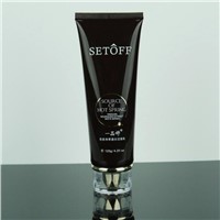 Shiny Plastic Tube for Hand Cream with Oval Screw Cap