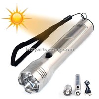 100m Solar LED Torch with USB Charger
