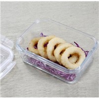 400ML Rectangular glass food container with PP lid