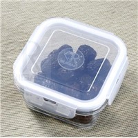 475ML Square glass food container with PP lid,lunchbox,canister