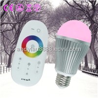 6W 5630 RGB LED BULB With wireless touch screen dimmer