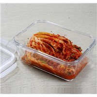 850ML Rectangular glass food container with PP lid