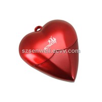 Cola Red Heart Shape Plastic USB Flash Drive-P087