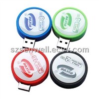 Round Epoxy Dome Print USB Flash Stick-P076