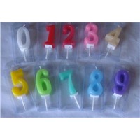 colorful number birthday candle