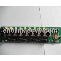 n-link factory selling stock 8 port 10/100Mbps mulitmedia cabling box mudule switch hub pcba