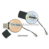Round Epoxy Dome Logo Printing USB Flash Drive-P052