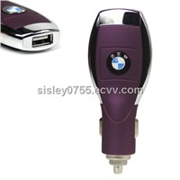 hot seller!  High quality 5V1A colorful BMW brand logo usb car charger for iphone samsung blackberry