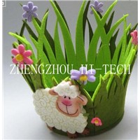 Art No.04-2434 Easter holiday gift felt flowerpot holder