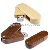 China Customed Free Logo Printed Wooden/Bamboo USB Flash Drive