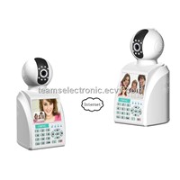 Wireless home burglar security GSM alarm system, network camera with video calls, remote monitoring