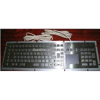 Industrial Stainless Steel Metal Kiosk Keyboard with Touchpad KB6H-T