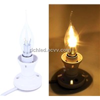 LED Candle light bulb/led crystal light bulb/chandelier lamp 3w e14/e27