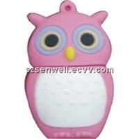Owl Shape PVC USB Flash Memory-s037