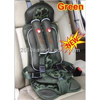 Portable Baby Kid Toddler Car Safety Secure Booster Seat Cover Harness Cushion--Green