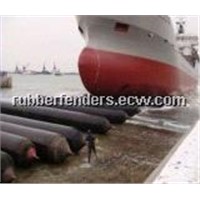Ship launching rubber airbags