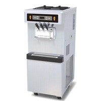 Commercial Ice Cream Machine, 3 Flavors With Pre-Cooling System For Cafeteria