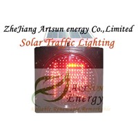 Solar traffic lighting with yellow color shine
