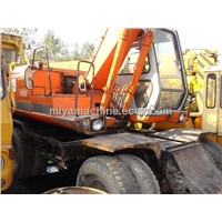 Used Hitachi EX100WD-3C wheel excavator