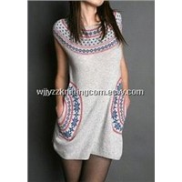 Chemise Vest Dress Knitted Woolen Skrit Dress Pullover Sweater